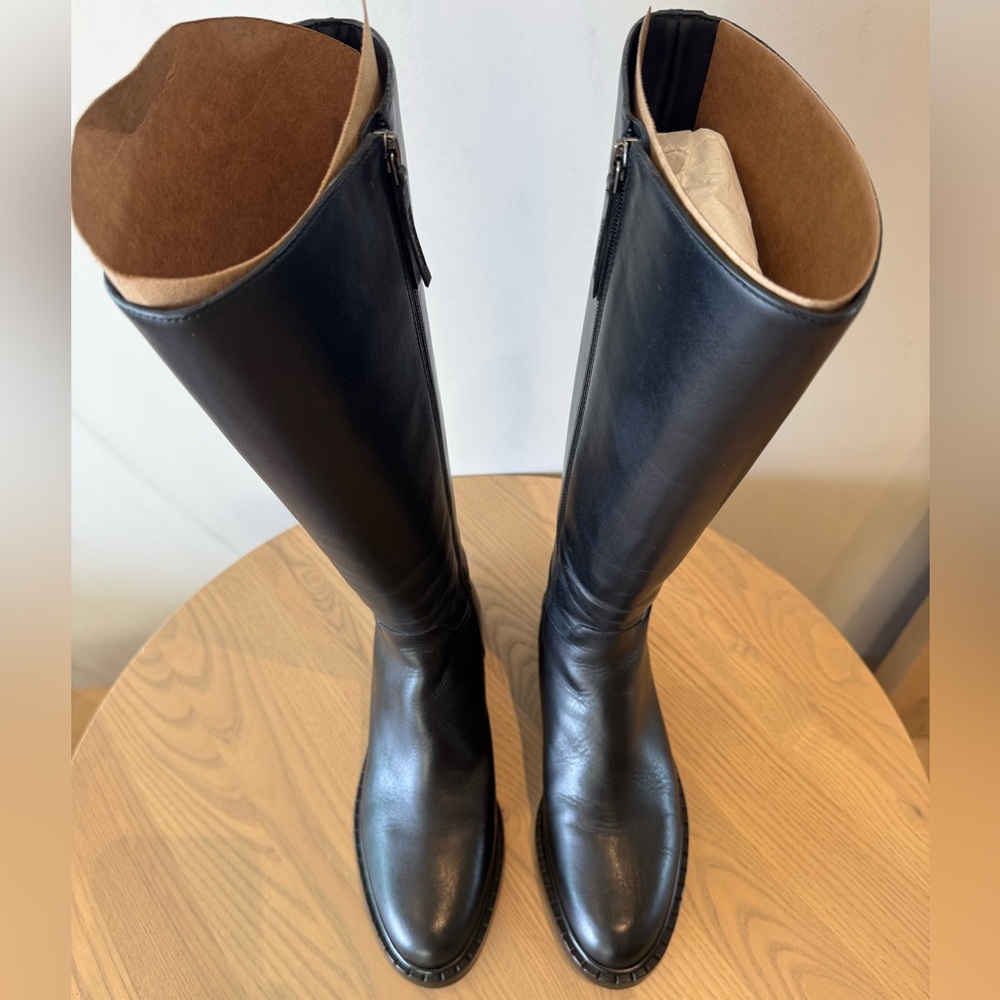 Reformation Black Leather Knee-High Boots